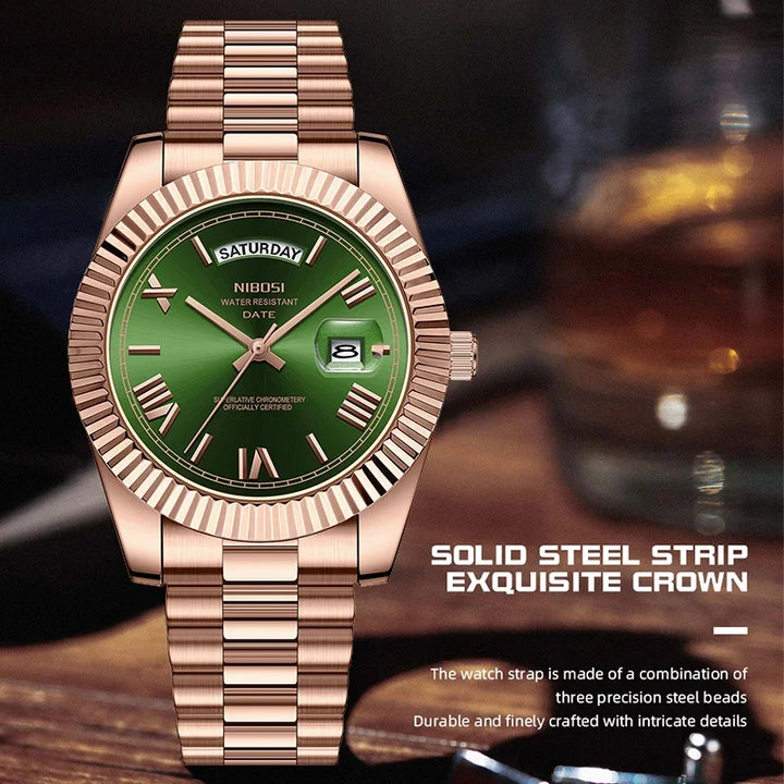 NIBOSI Brand Original Stainless Steel Quartz Watches